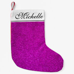 Personalised cute pink glitter Christmas stockings