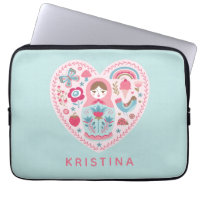 Personalised Cute Pink Heart Nesting Doll