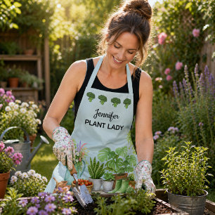 Personalised cute Plant Lady garden Apron