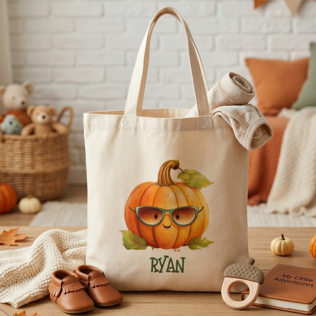 Personalised Cute Pumpkin Fall Tote Bag (Creator Uploaded)