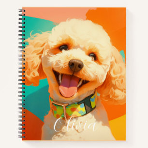 Personalised cute puppy adorable pet notebook