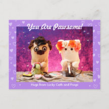 Personalised Cute Purple Hearts Photo Stylish
