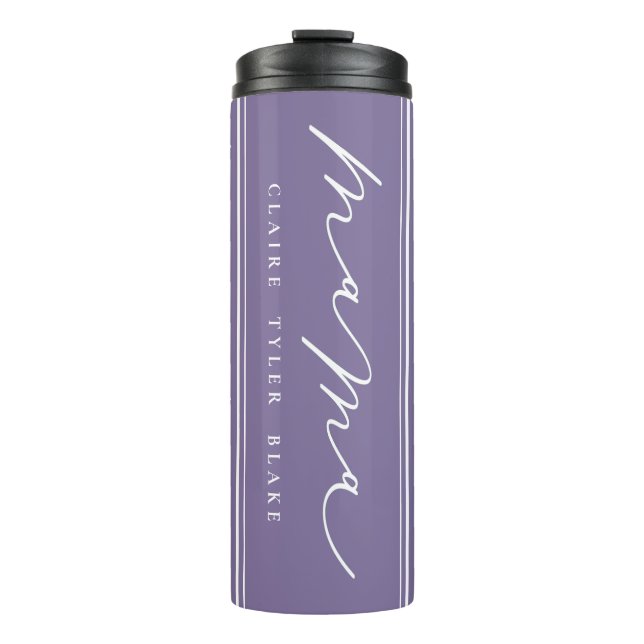 Personalised Cute Purple Mama Script Thermal Tumbler (Front)
