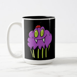 Personalised Cute Purple Vampire Cupcake Mug
