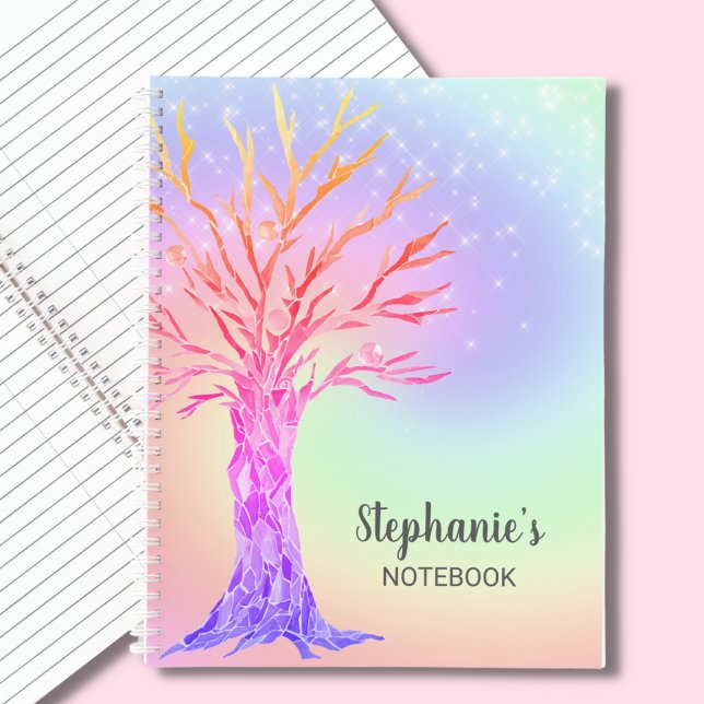 Personalised Cute Rainbow Sparkles Notebook (Creator Uploaded)