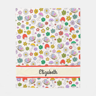 Personalised Cute Retro 90s Y2k Fleece Blanket