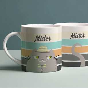 Personalised Cute Retro Coffee Mug