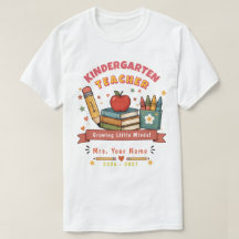 Personalised Cute Retro  Teacher Gift Tee