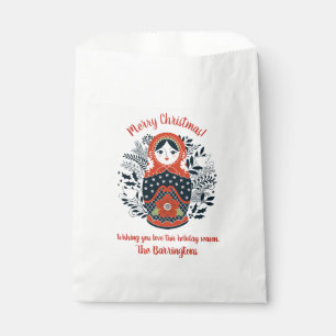 Personalised Cute Russian Nesting Doll Christmas Favour Bags