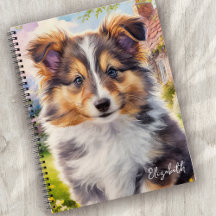 Personalised Cute Sheltie Puppy Dog