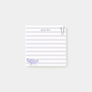 personalised cute simple cartoon animal/dinosaur post-it notes