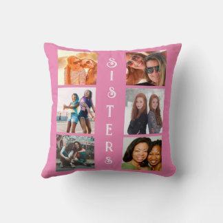 Personalised cute sister quote throw pillow