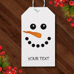 Personalised Cute Snowman Christmas holiday Gift Tags<br><div class="desc">Customisable cute snowman Christmas gift tags.</div>