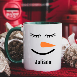 Personalised Cute Snowman Hot Cocoa Mug for Kids