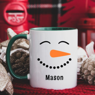 Personalised Cute Snowman Hot Cocoa Mug for Kids