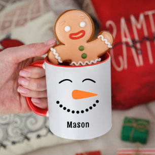 Personalised Cute Snowman Hot Cocoa Mug for Kids