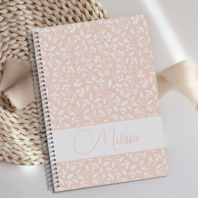 Personalised Cute Soft Pink Floral Journal  (Creator Uploaded)