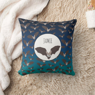 Personalised Cute Spooky Bat Pattern  Cushion