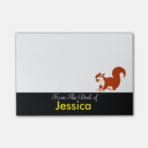 Personalised Cute Square with Acorn Post-it Notes