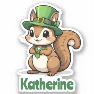 Personalised Cute St. Patrick's Day Squirrel