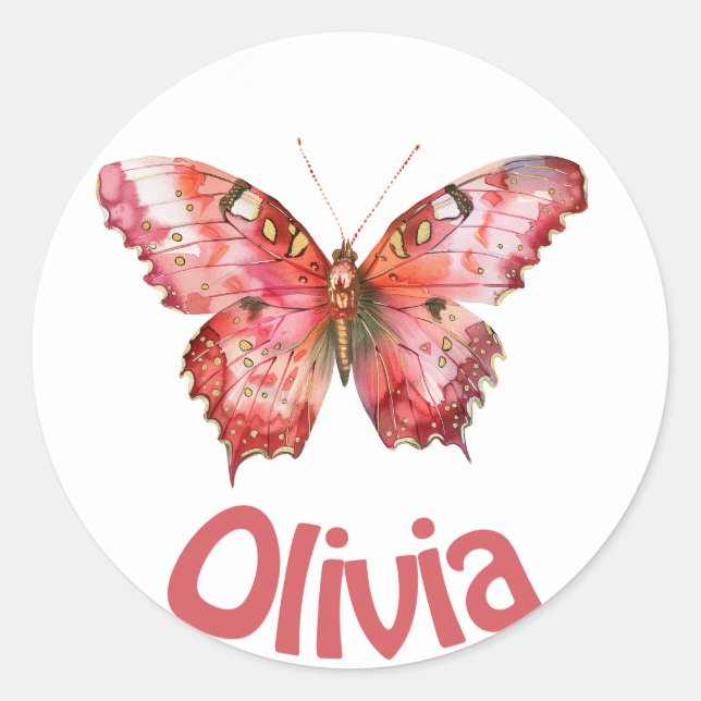 Personalised cute sticker/seal classic round sti sticker (Front)