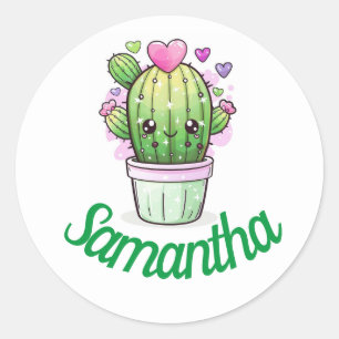 Personalised cute sticker/seal classic round sticker
