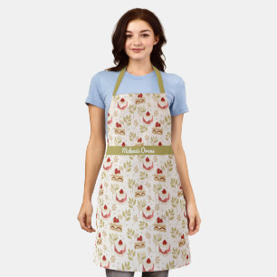 Personalised Cute Strawberry Cheesecakes Apron