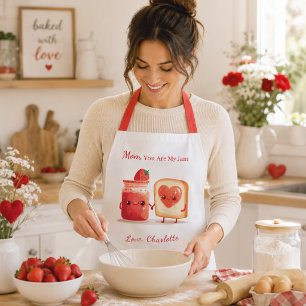 Personalised Cute Strawberry Jam Mothers Day Gift Apron