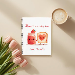 Personalised Cute Strawberry Jam Mothers Day Gift Notebook