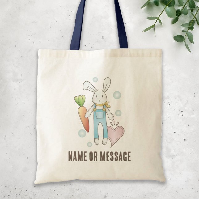 Personalised Cute Stuffed Animal Bunny Tote Bag (Creator Uploaded)