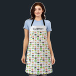 Personalised Cute Sushi Variety Illustration Apron<br><div class="desc">Embrace the joy of cooking and the love for sushi with our Personalised Cute Sushi Variety Illustration Apron. This delightful apron is a result of a fun collaboration between a mother and daughter who share a passion for sushi and illustration. It's not just a kitchen accessory; it's a piece of...</div>
