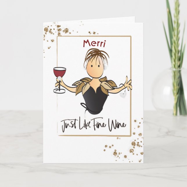 Personalised Cute Sweet Birthday Card for Her (Front)