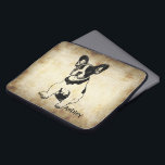 Personalised Cute Sweet French Bulldog Puppy Laptop Sleeve<br><div class="desc">Cute graphic of a French Bulldog Puppy with customisable text/name/initial/monogram for HER/HIM. Personalise it with recipient's name or customise it further if you like to change the font,  size,  & colour of the text as well as move the text. Or delete the text if you'd rather have it without.</div>