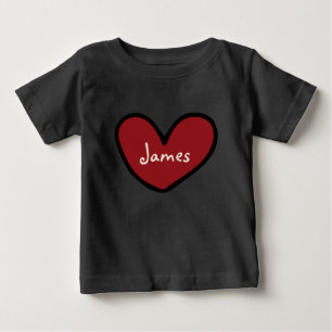 Personalised Cute Sweet Heart Pattern Baby Gifts T-Shirt