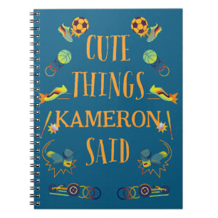 Personalised Cute Things My Son Said Notebook