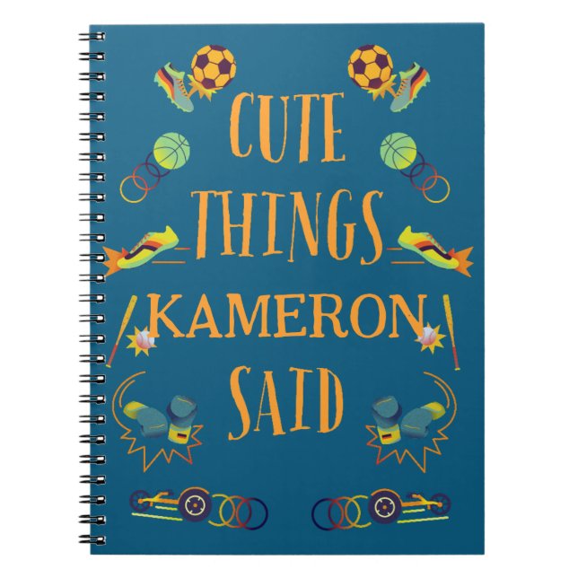 Personalised Cute Things My Son Said Notebook (Front)