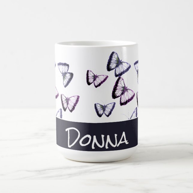 Personalised Cute Trendy Beautiful Butterfly Coffe Coffee Mug (Center)