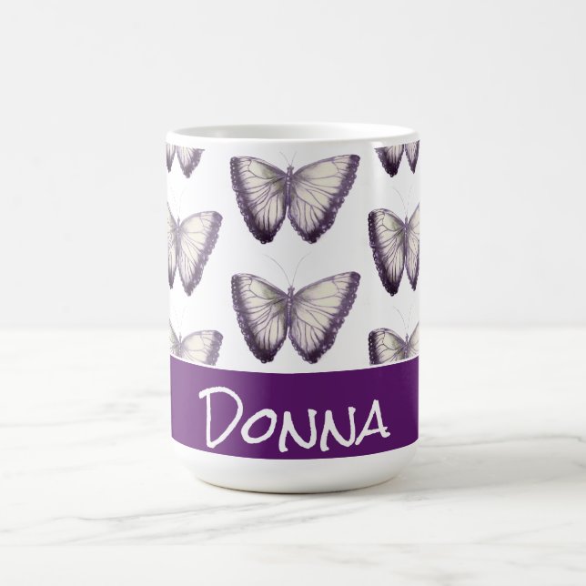 Personalised Cute Trendy Beautiful Butterfly Coffee Mug (Center)