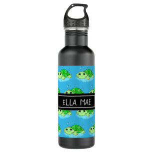 Personalised Cute Turtle Cartoon Name 710 Ml Water Bottle