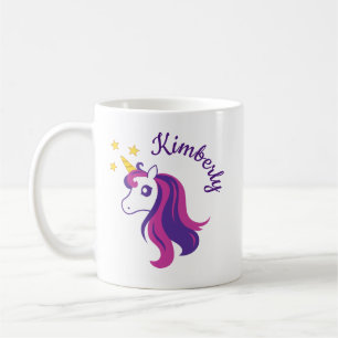 Personalised cute unicorn horse mug for girls