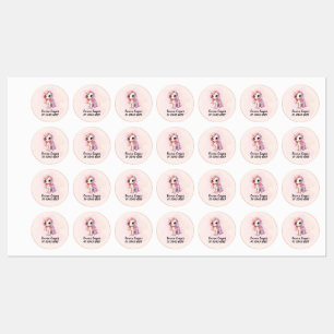 Personalised Cute Unicorn,Name,Phone number