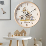 Personalised Cute Watercolor Farm Animals  Clock<br><div class="desc">Introducing our Personalised Cute Watercolor Farm Animals Clock! Add a touch of charm to any room with our adorable clock featuring cute watercolor farm animals. This personalised clock is perfect for nurseries, playrooms, or any space where you want to bring a bit of whimsy and personality. Each clock is adorned...</div>