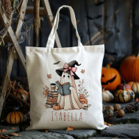 Personalised Cute Witch Ghost Trick Or Treat Candy