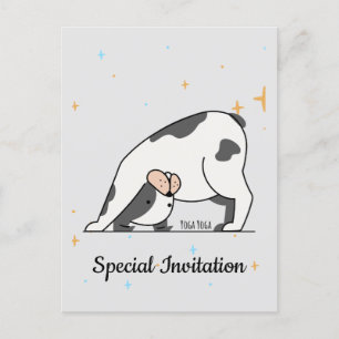 Personalised Cute Yoga Dog For Dog & Yoga Lover Holiday Postcard
