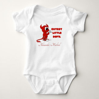 Personalised Cutest Little Devil , Halloween Baby Bodysuit