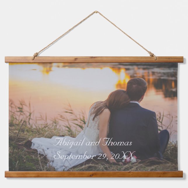Personalised Cutomized Wedding Photo  Hanging Tapestry (Front)
