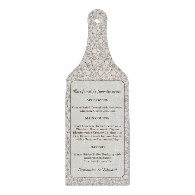 Personalised Cutting Board Ornament (Front)