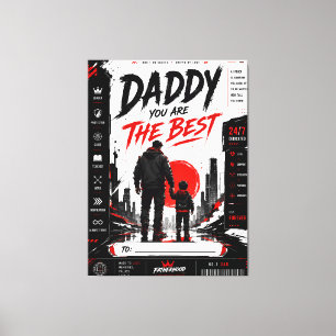 Personalised Cyberpunk Dad Canvas Print