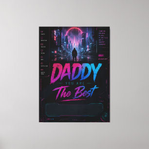 Personalised Cyberpunk Father’s Day Gift Canvas Print