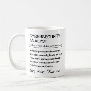 Personalised Cybersecurity Analyst Definition Coffee Mug